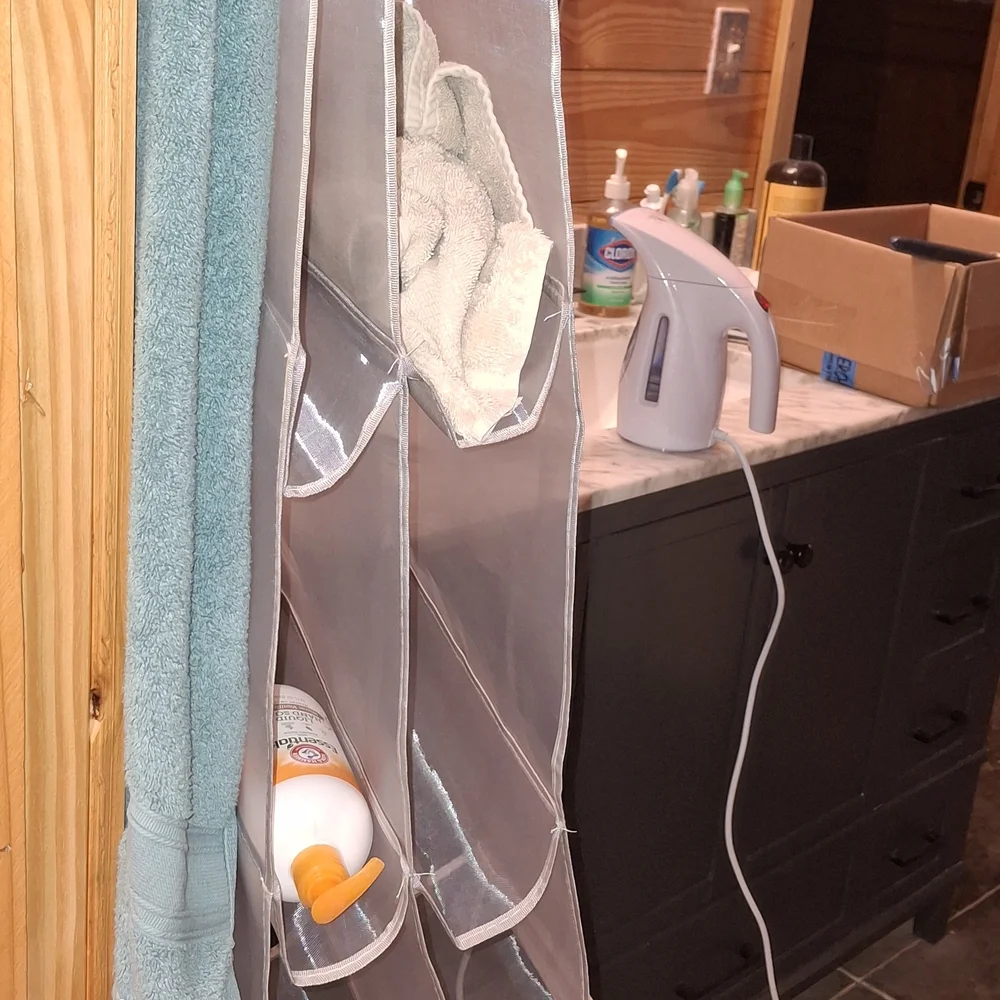 Clear Over-the-Door Hanging Closet Organizer - Clear Mesh